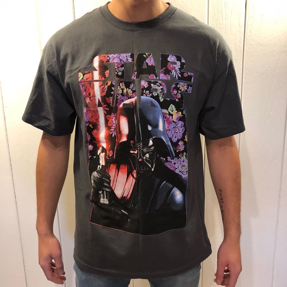 Star Wars Men’s Tee - Floral Styled Darth Vader